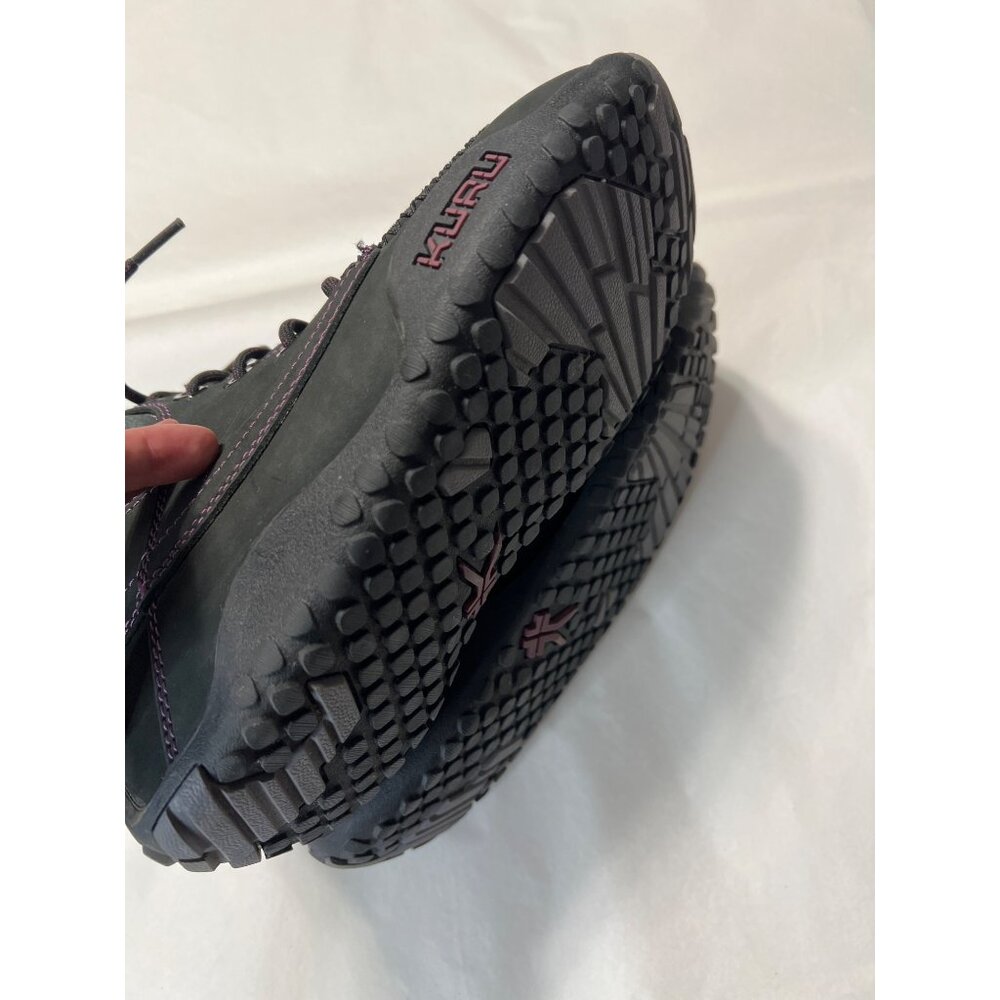 Kuru Quest Womens 7.5 Black Hiking Boots With Purple Stitching - Picture 7 of 9